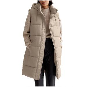 George Women's Tan Puffer Vest